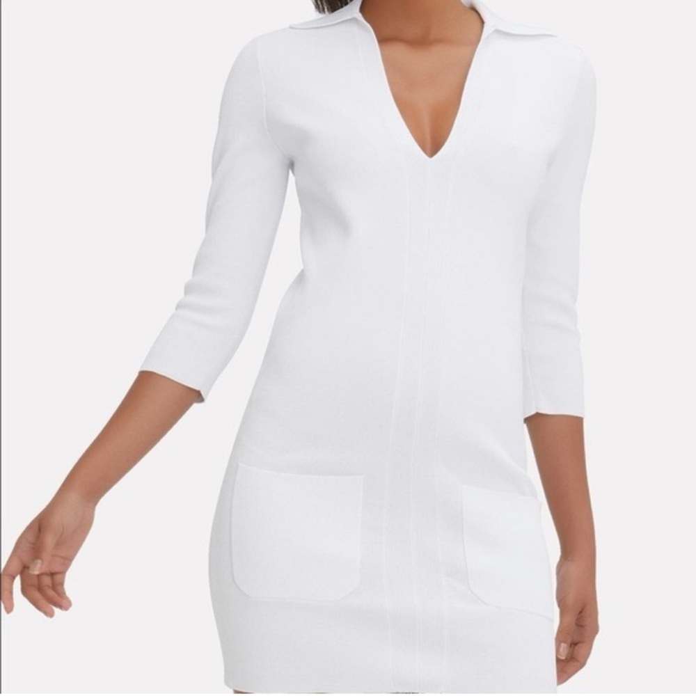 Ronny Kobo Collection White Knit Dress